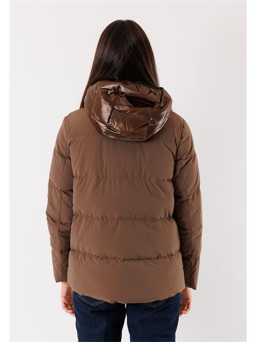stretch down jacket HOX | XD6746QUARZO FUME